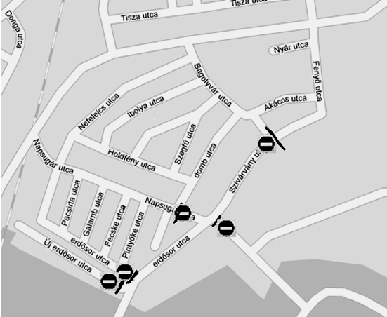 Árvízvédelmi útlezárások
