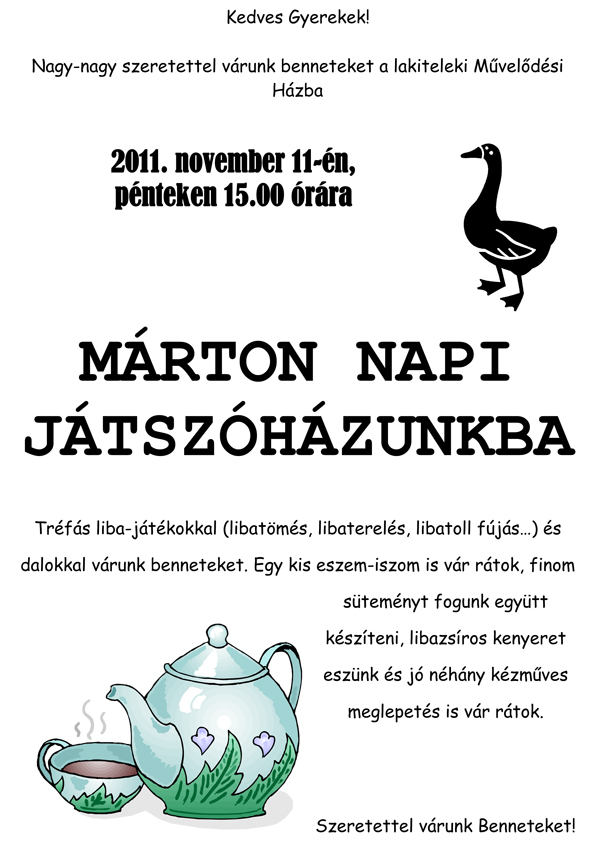 Márton napi játszóház
