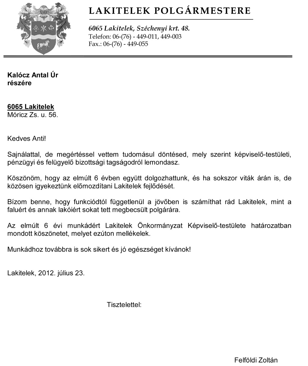 Lemondott képviselői posztjáról Kalócz Antal