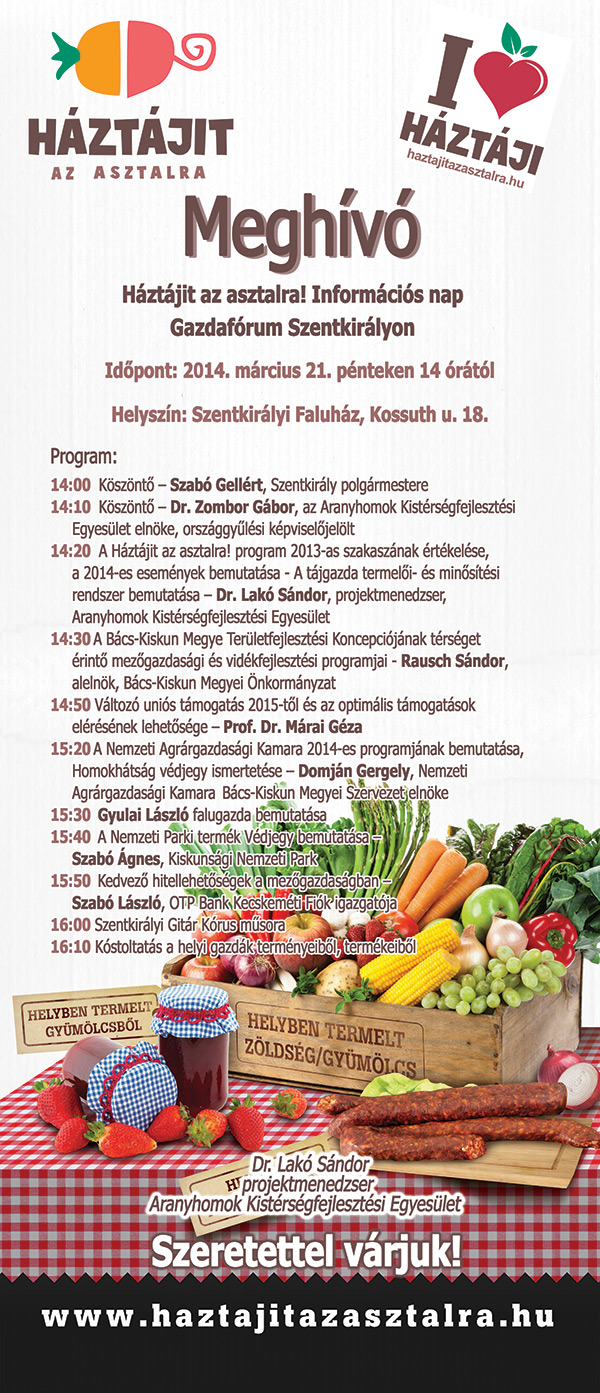Háztájit az asztalra!