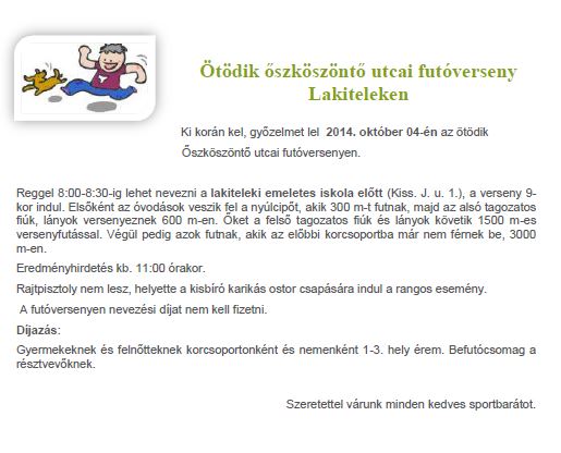 Őszköszöntő utcai furóverseny