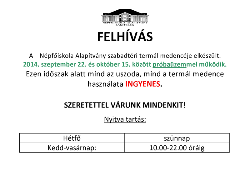 A termálmedence elkészült