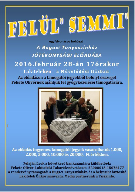 A Bugaci Tanyaszínház jótékonysági előadása