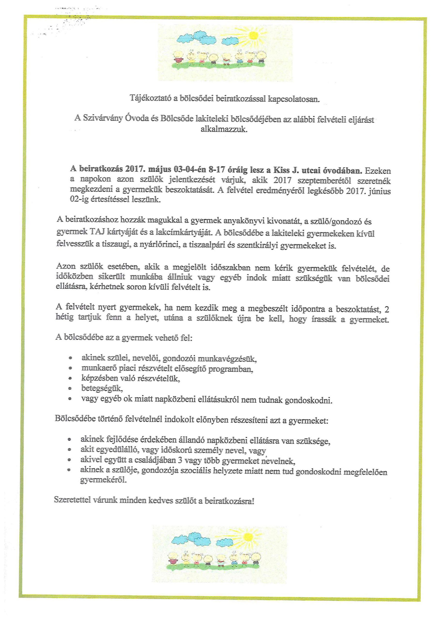 bolcsode beiratkozas