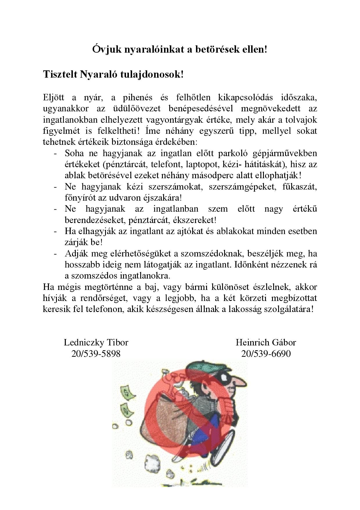 Ovjuk nyaraloinkat a betoroktol