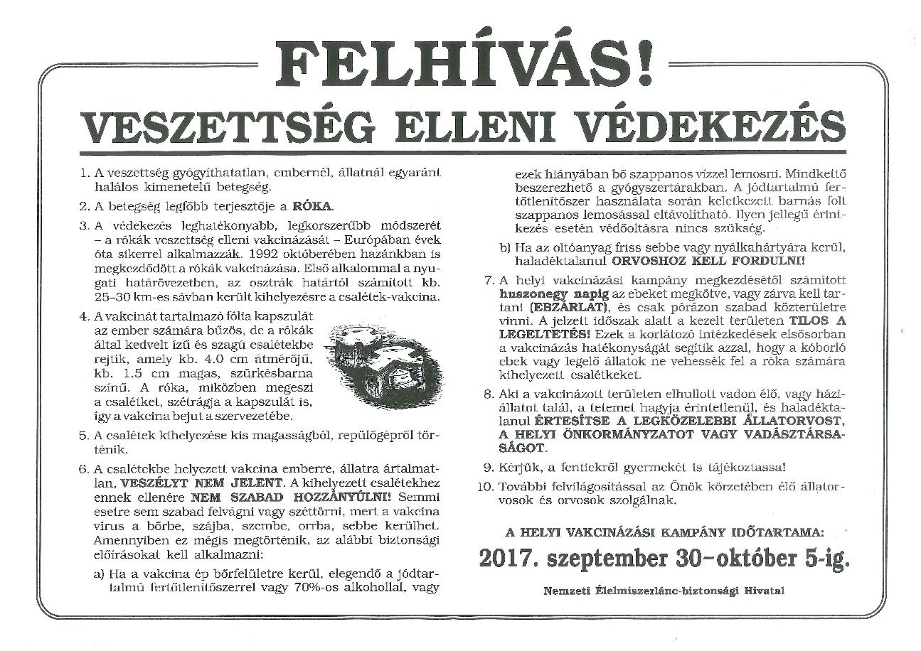 veszettseg elleni vedekezes