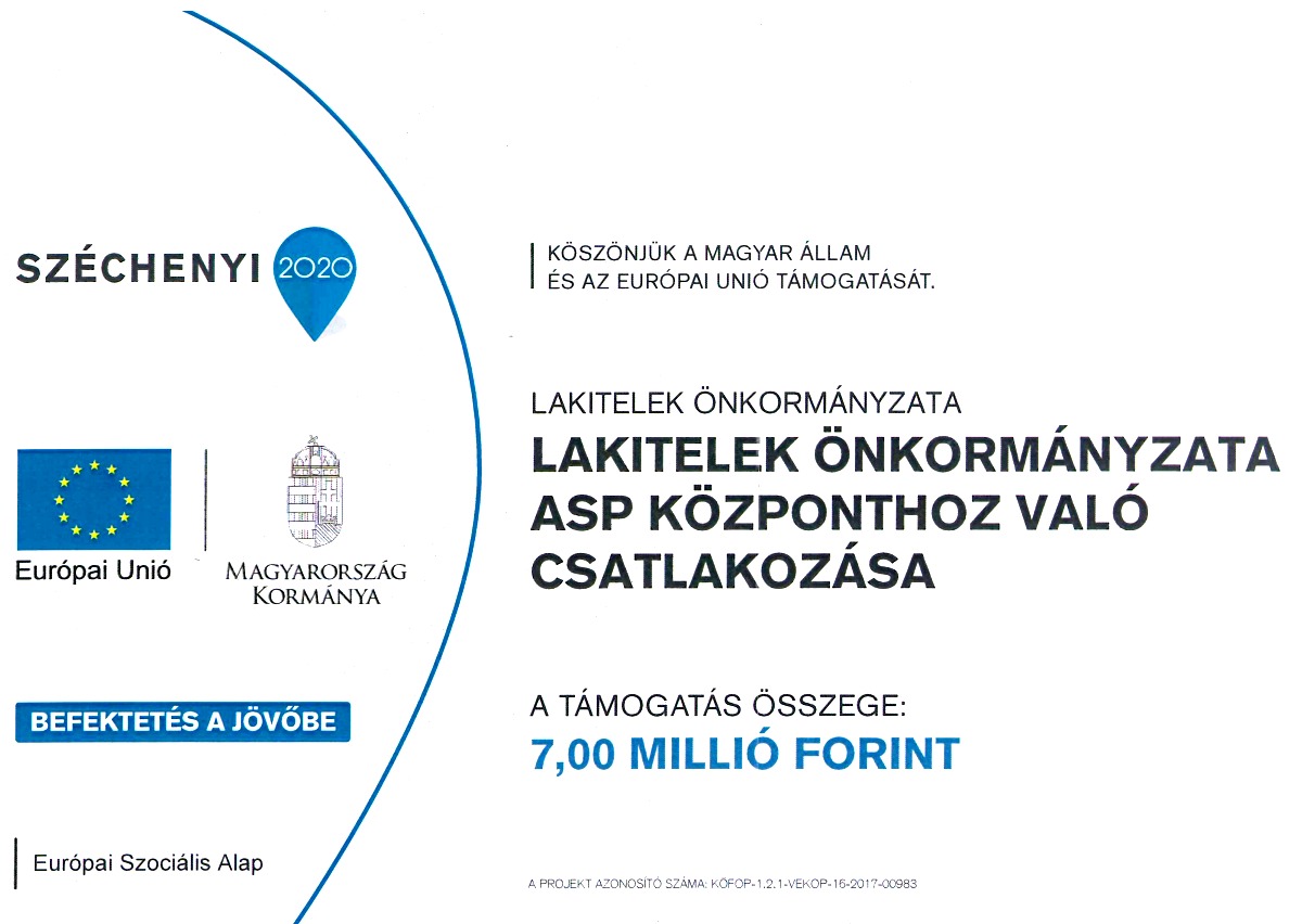 KÖFOP-1.2.1-VEKOP-16 – Csatlakoztatási konstrukció az önkormányzati ASP rendszer országos kiterjesztéséhez