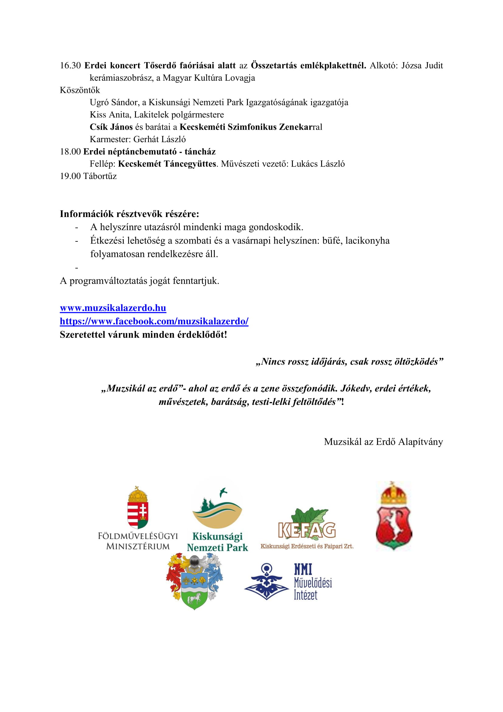 Muzsikal az erdo 2018 progi 2