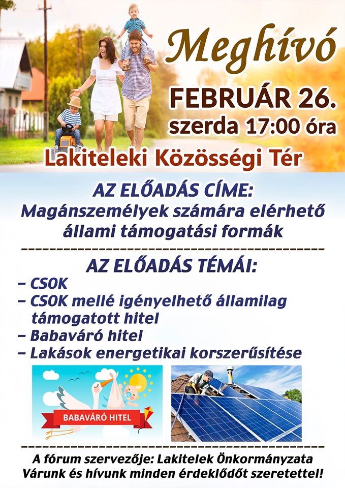 Magánszemélyek állami támogatásai 2020-ban