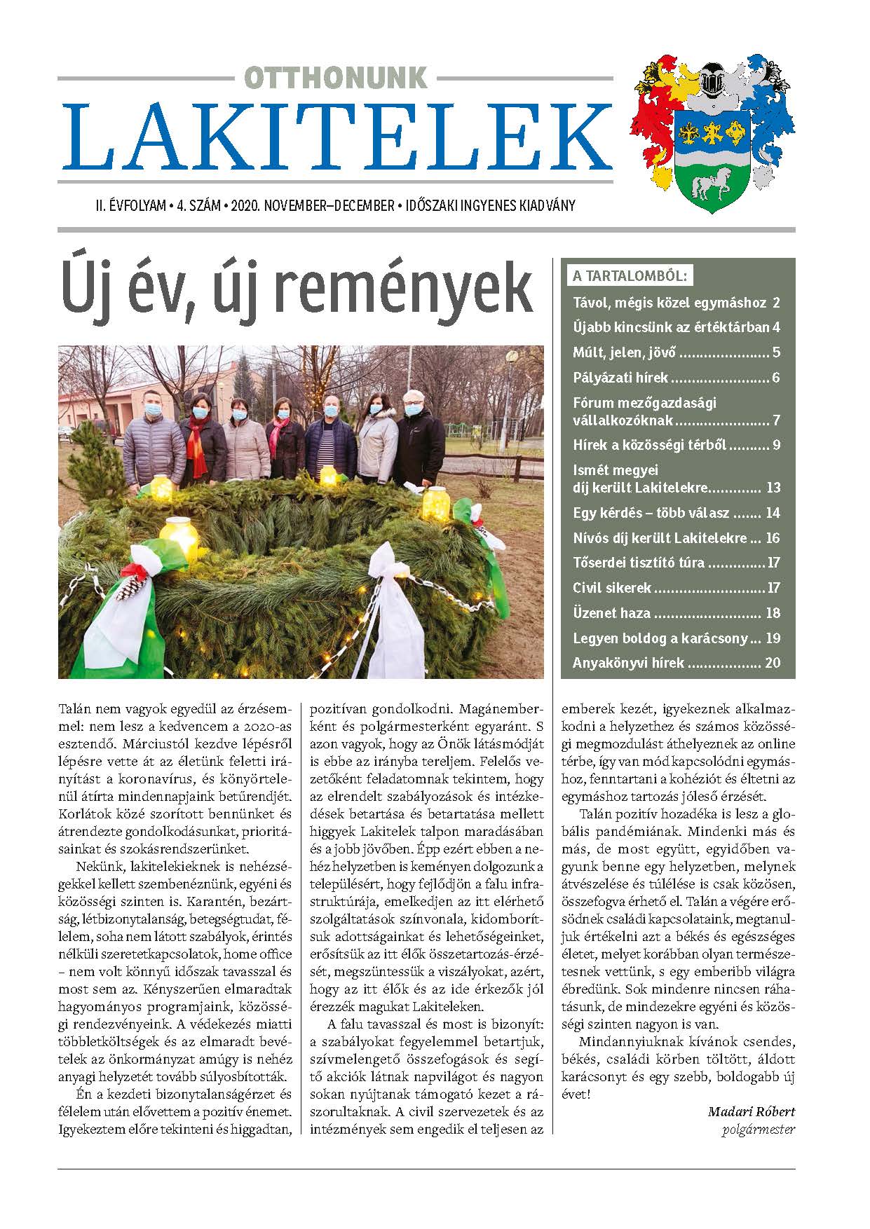 Otthonunk Lakitelek újság novemberi-decemberi száma