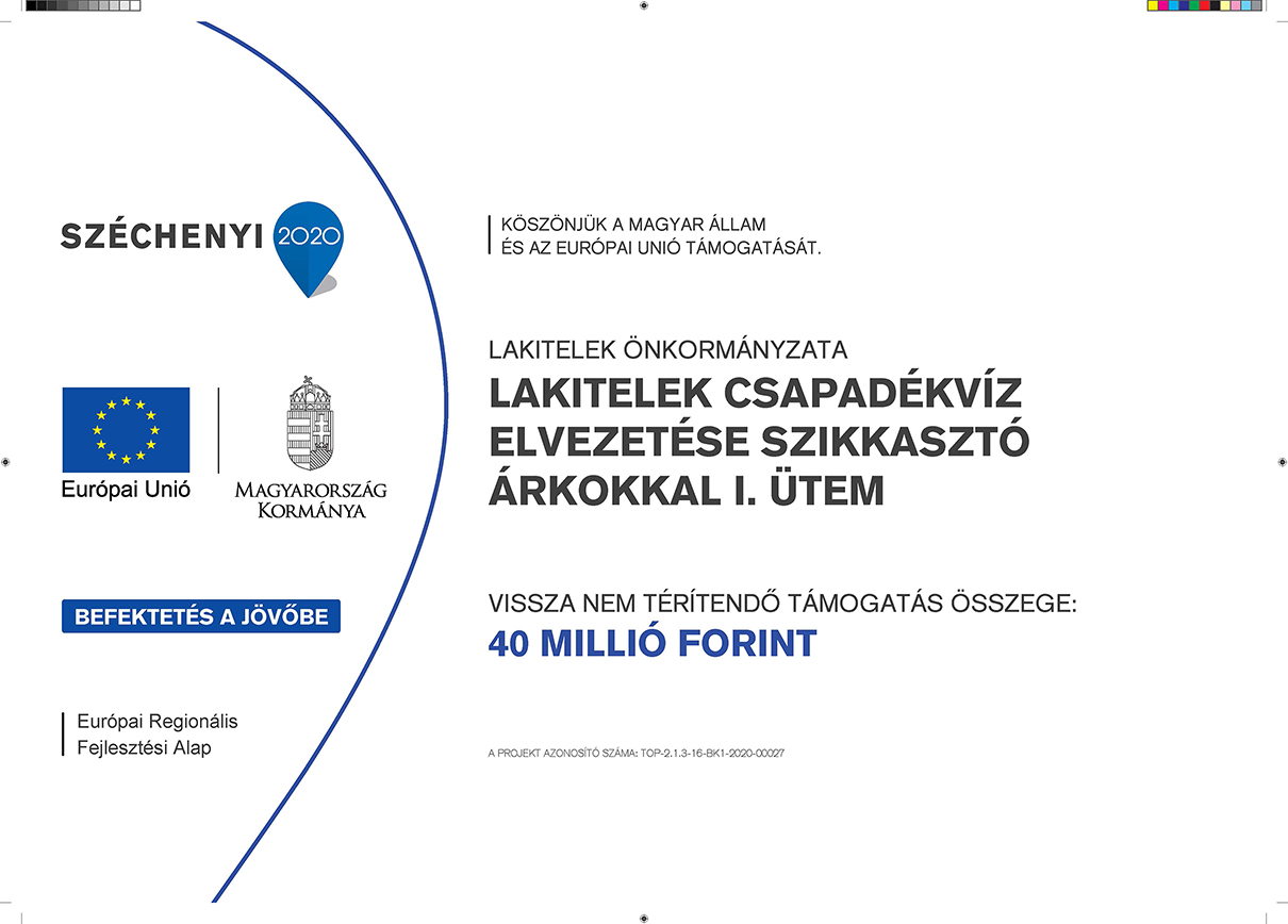 TOP-2.1.3-16-BK1 – Lakitelek csapadékvíz elvezetése szikkasztó árkokkal I. ütem