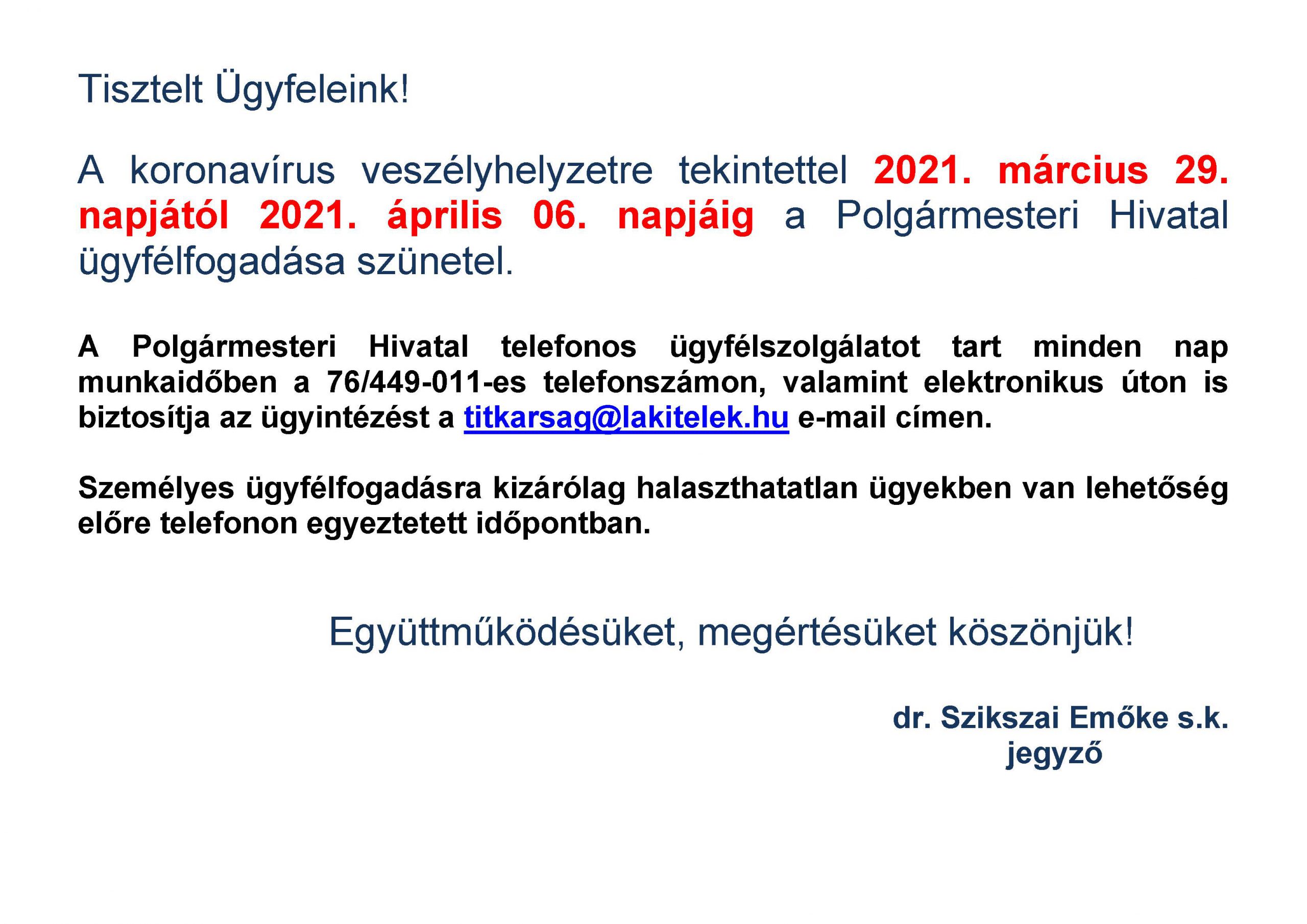 Tájékoztató