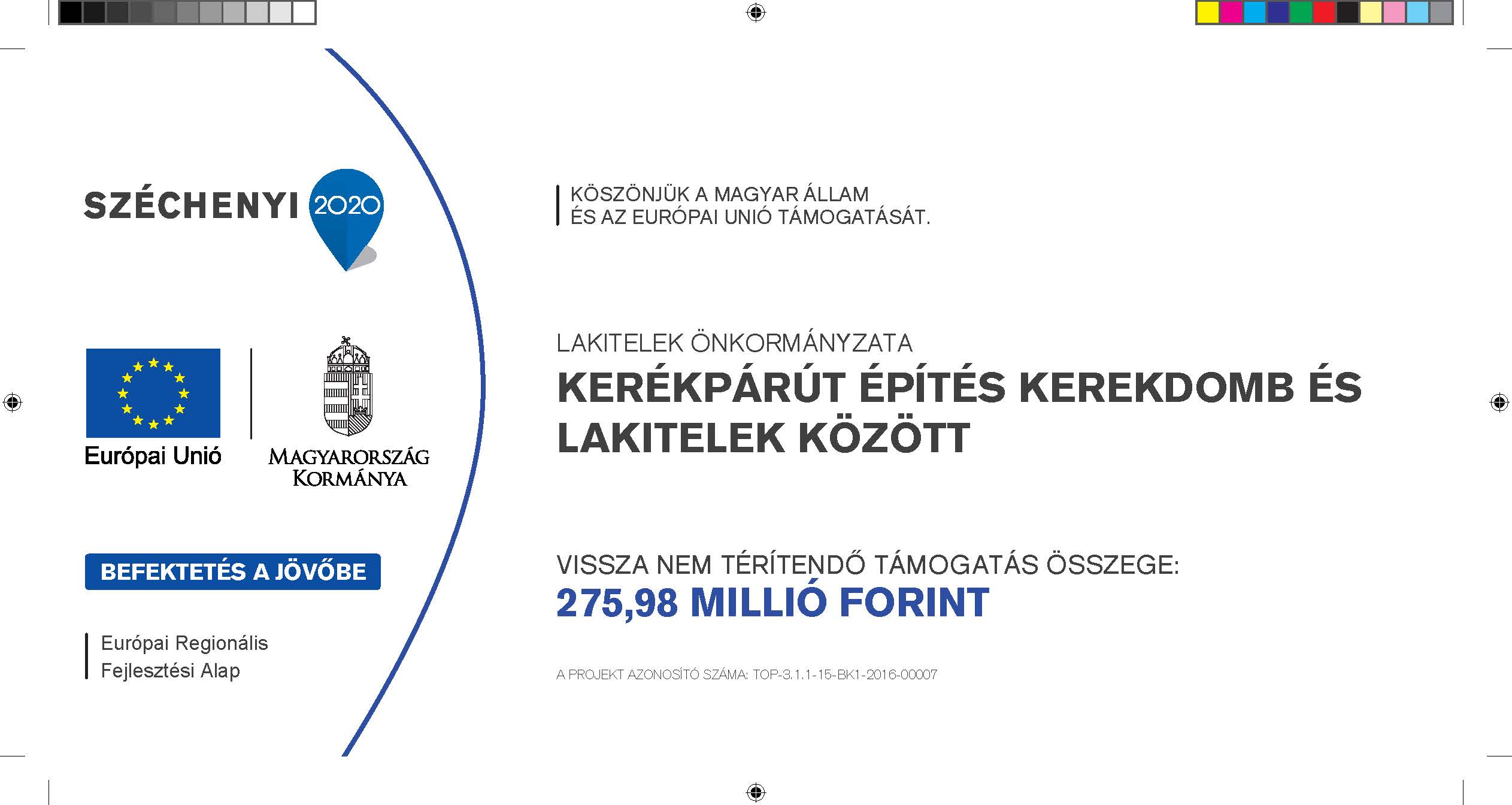 TOP-3.1.1-15-BK1 – Kerékpárút építés Kerekdomb és Lakitelek között
