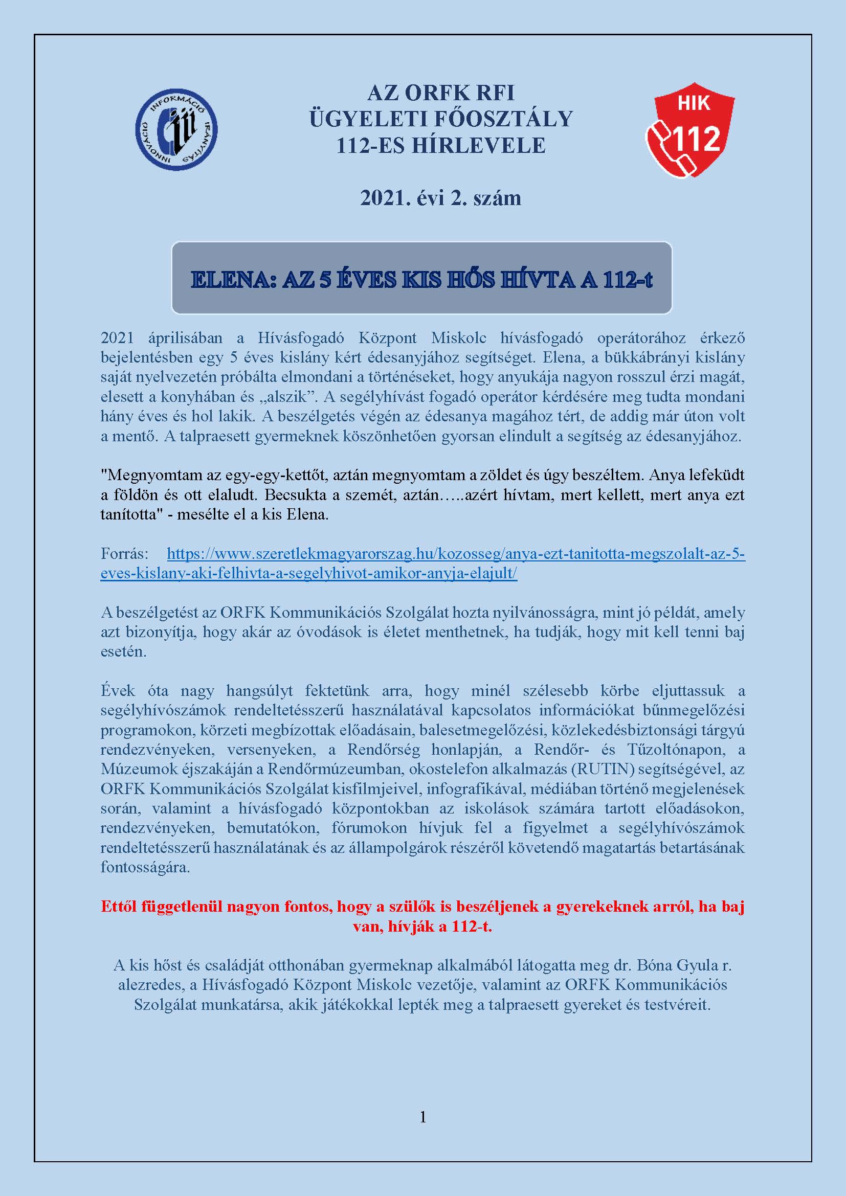 ELBIR rendszer hírei - 2021.09.17.