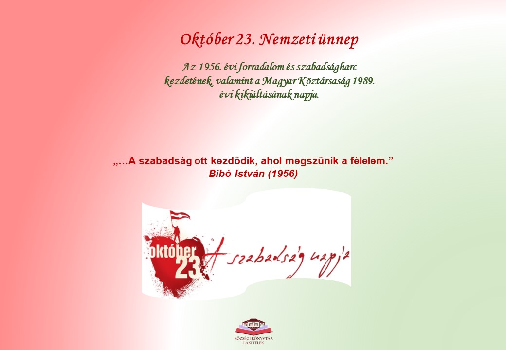 Október 23. Nemzeti ünnep