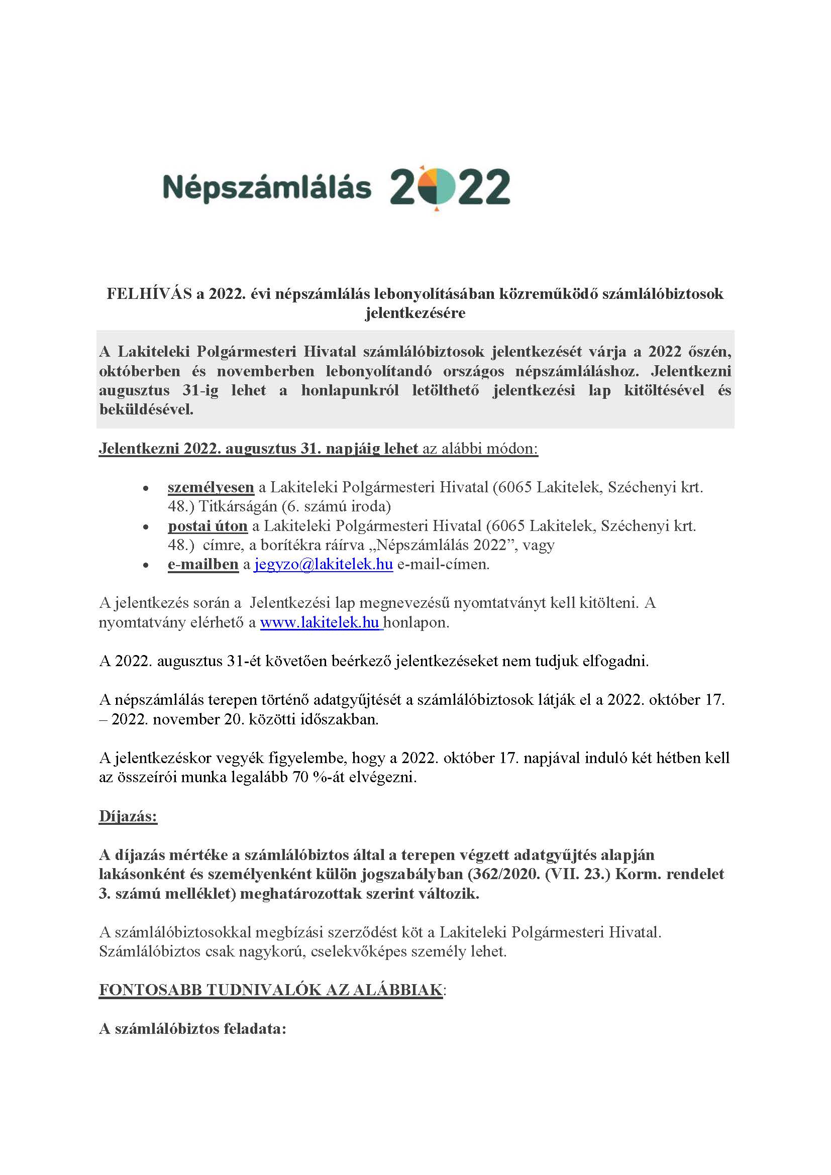 Felhívás 2022