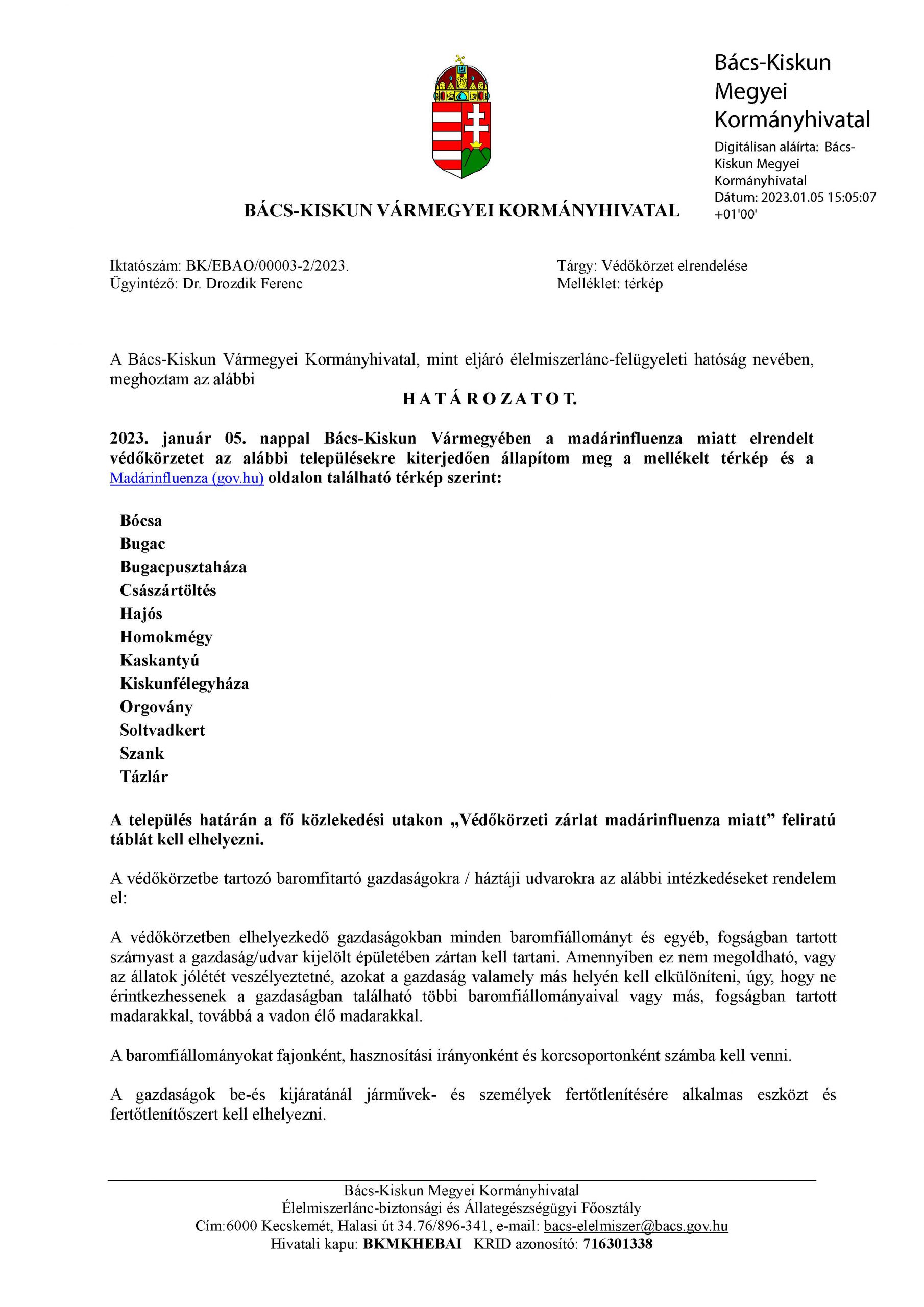 3 2 védőkörzet elrendelés 20230105