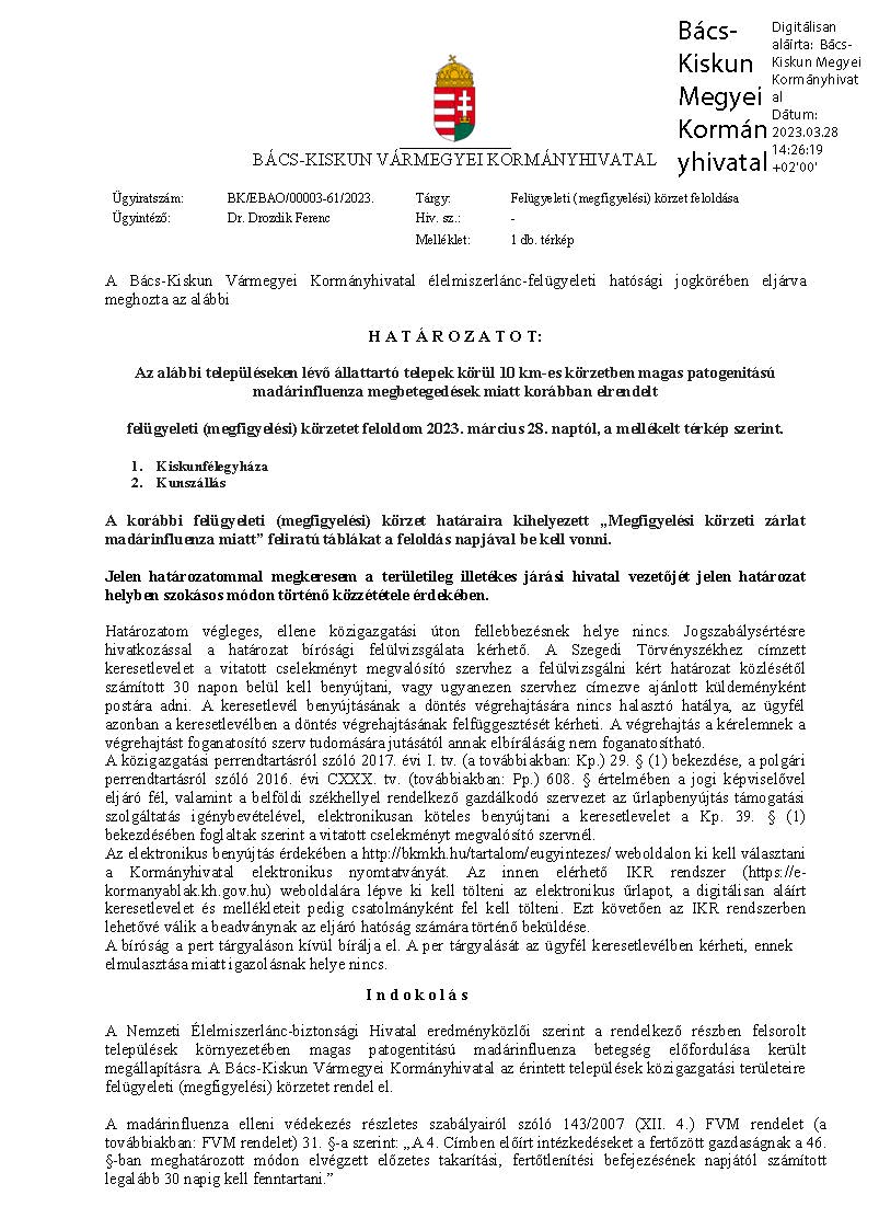 Felügyeleti feloldása 20230328
