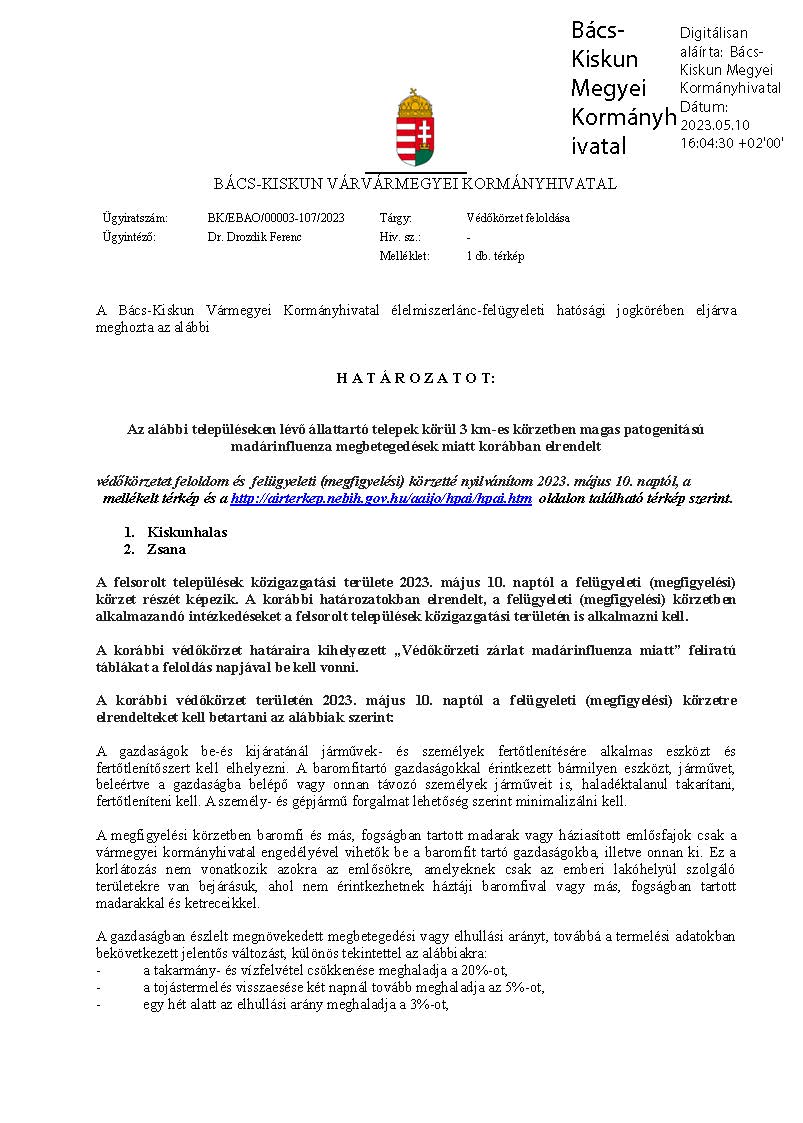 védőkörzet feloldása 20230510
