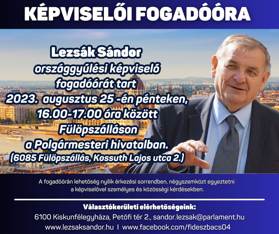 Fülöpszállás fogadóóra