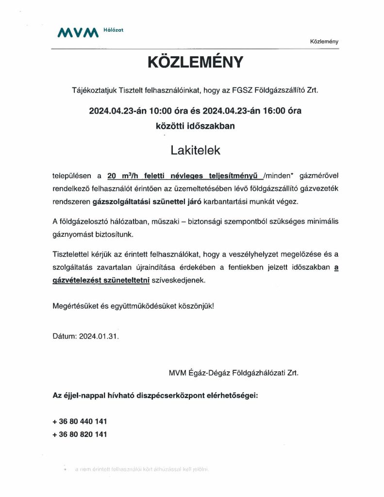 foldgaz_karbantartas_202404