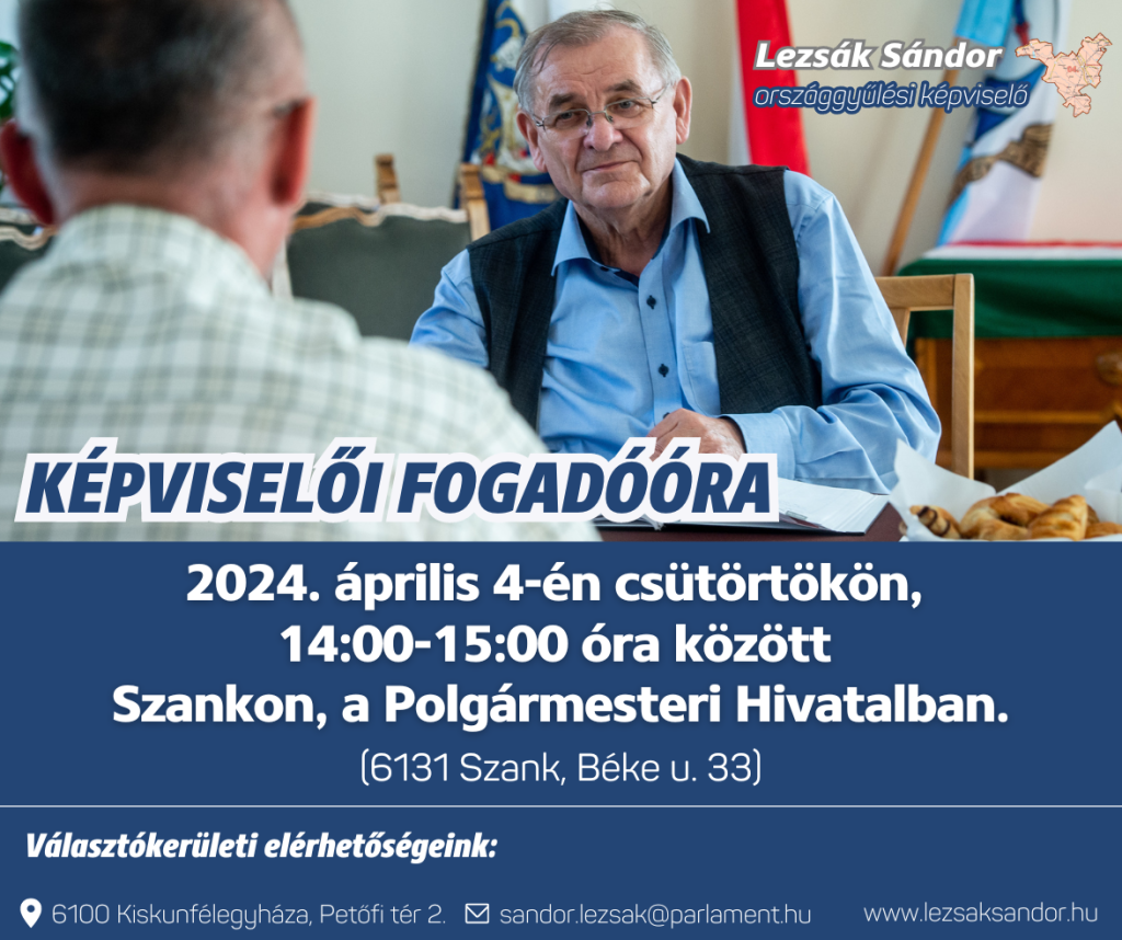 Képviselői fogadóóra, Szank