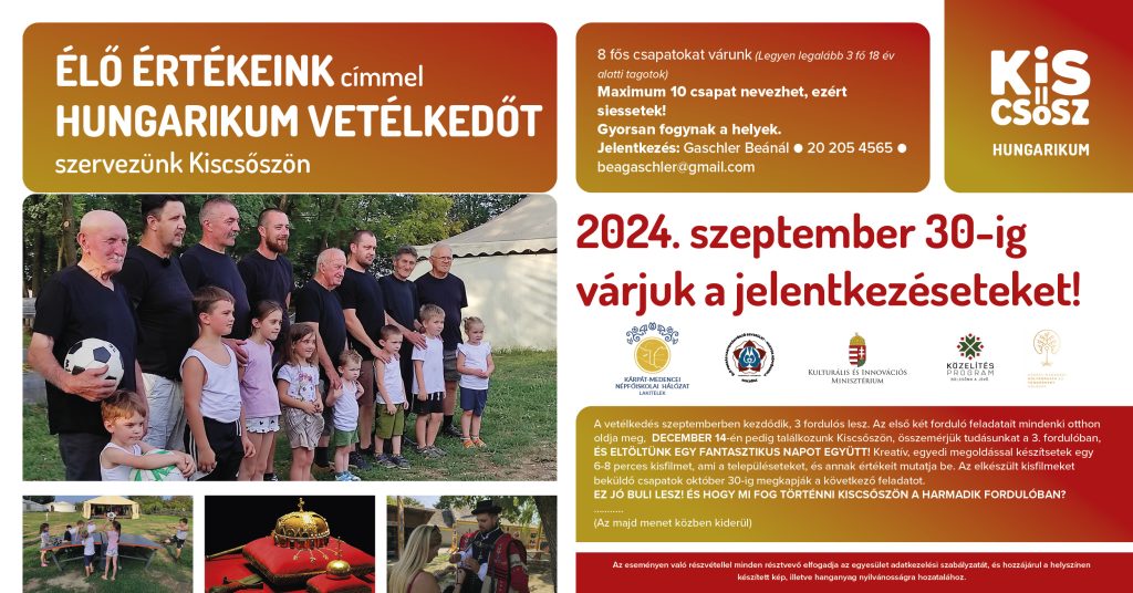 Élő Értékeink – Hungarikum vetélkedő Kiscsőszön