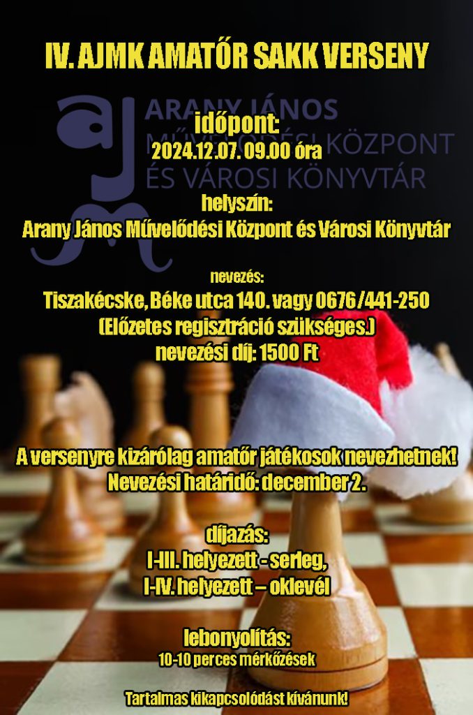plakát decemberi sakk