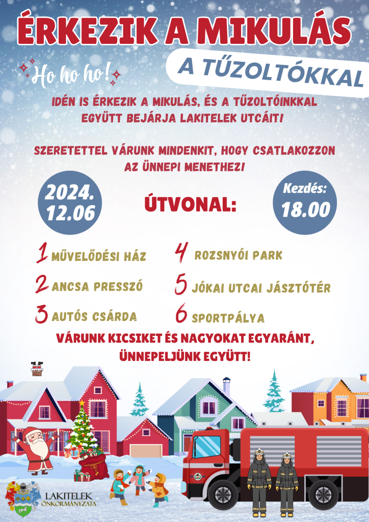 Mikulás felvonulás a Tűzoltókkal