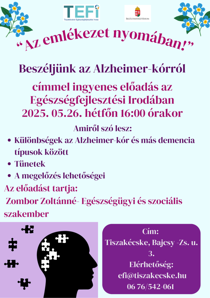 Az emlékezet nyomában – Beszéljünk az Alzheimer-kórról