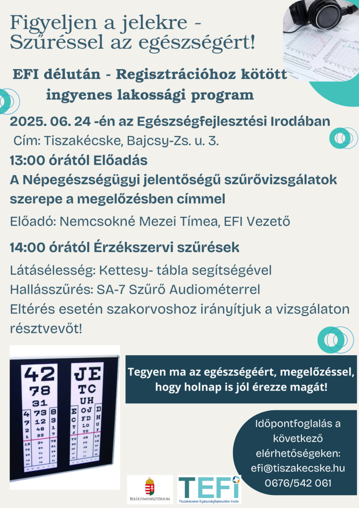 Figyelj a jelekre – Szűrés az egészségért!
