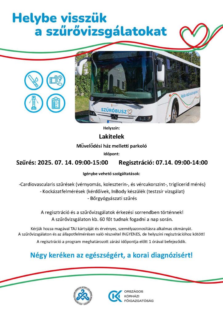 Szűrővizsgálatok Lakiteleken