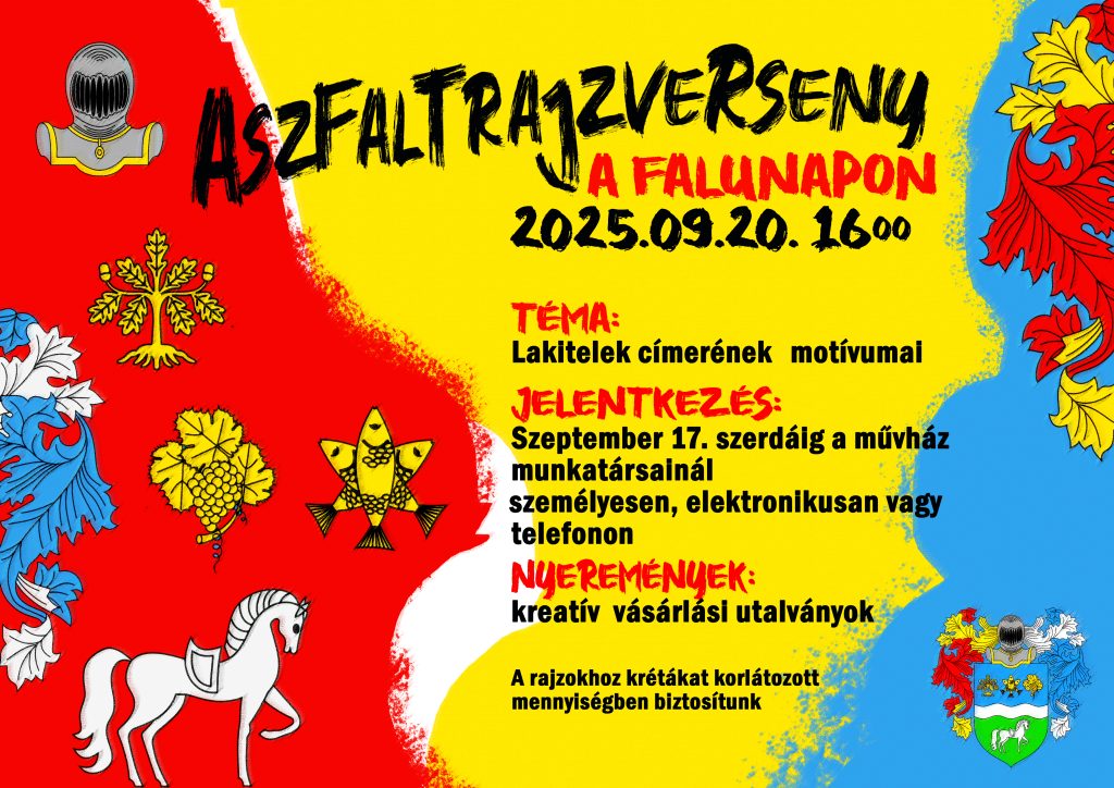 Aszfaltrajzversenyt hirdetünk a Falunapra