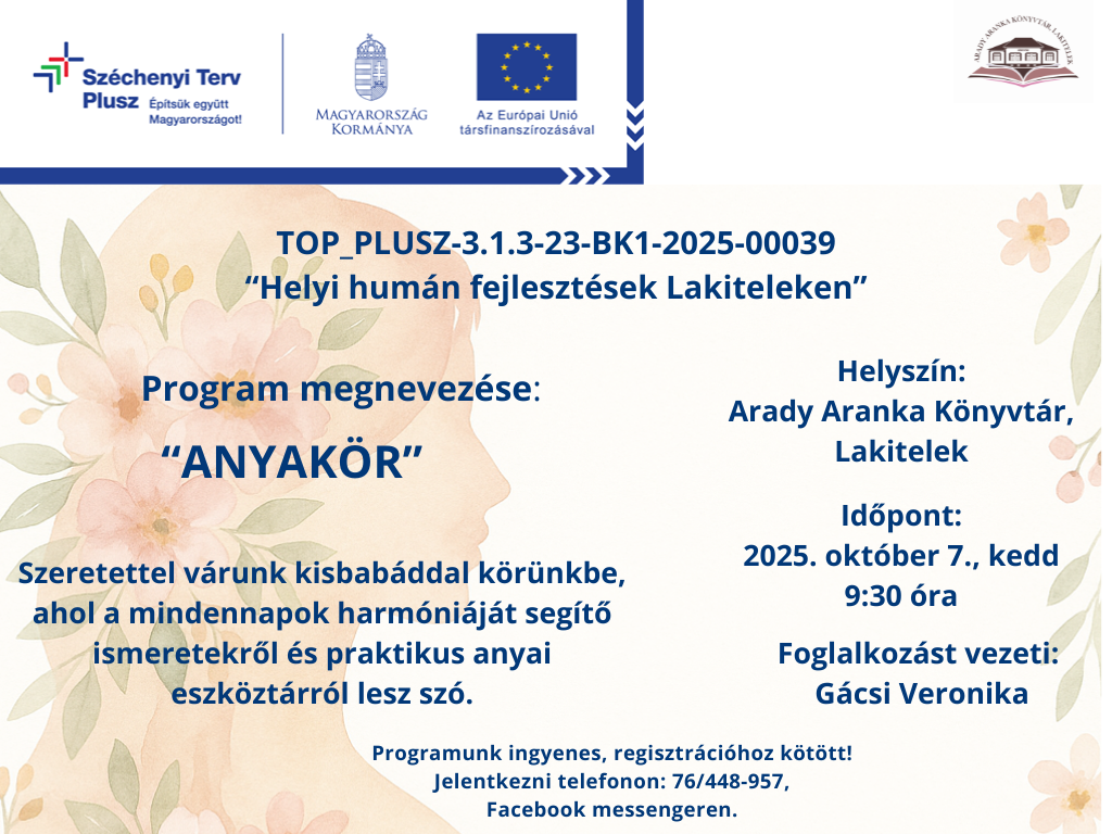 Anyakör az Arady Aranka könyvtárban