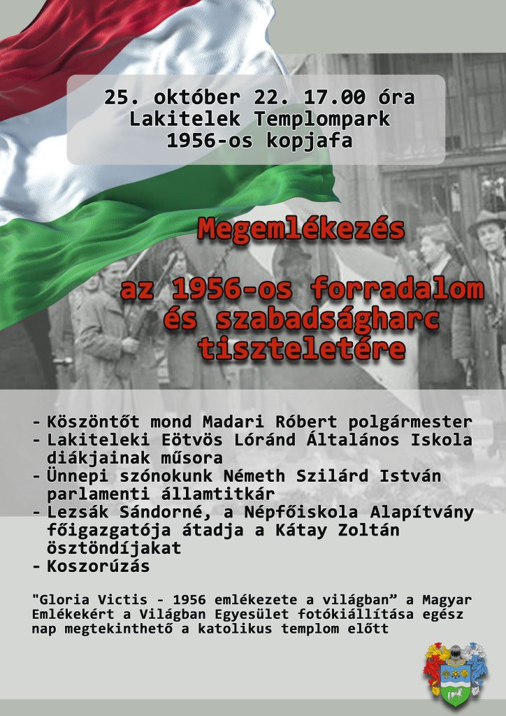 Megemlékezés az 1956-os forradalom és szabadságharc tiszteletére
