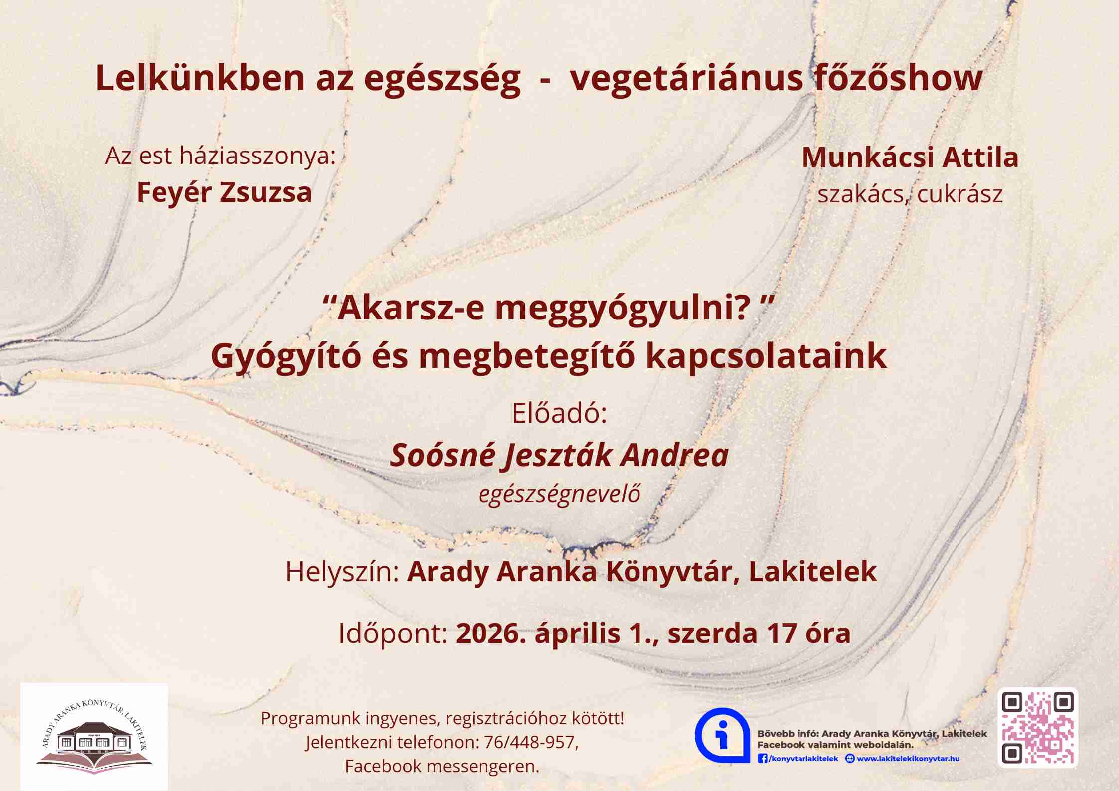 Lelkünkben az egészség – vegetáriánus főzőshow