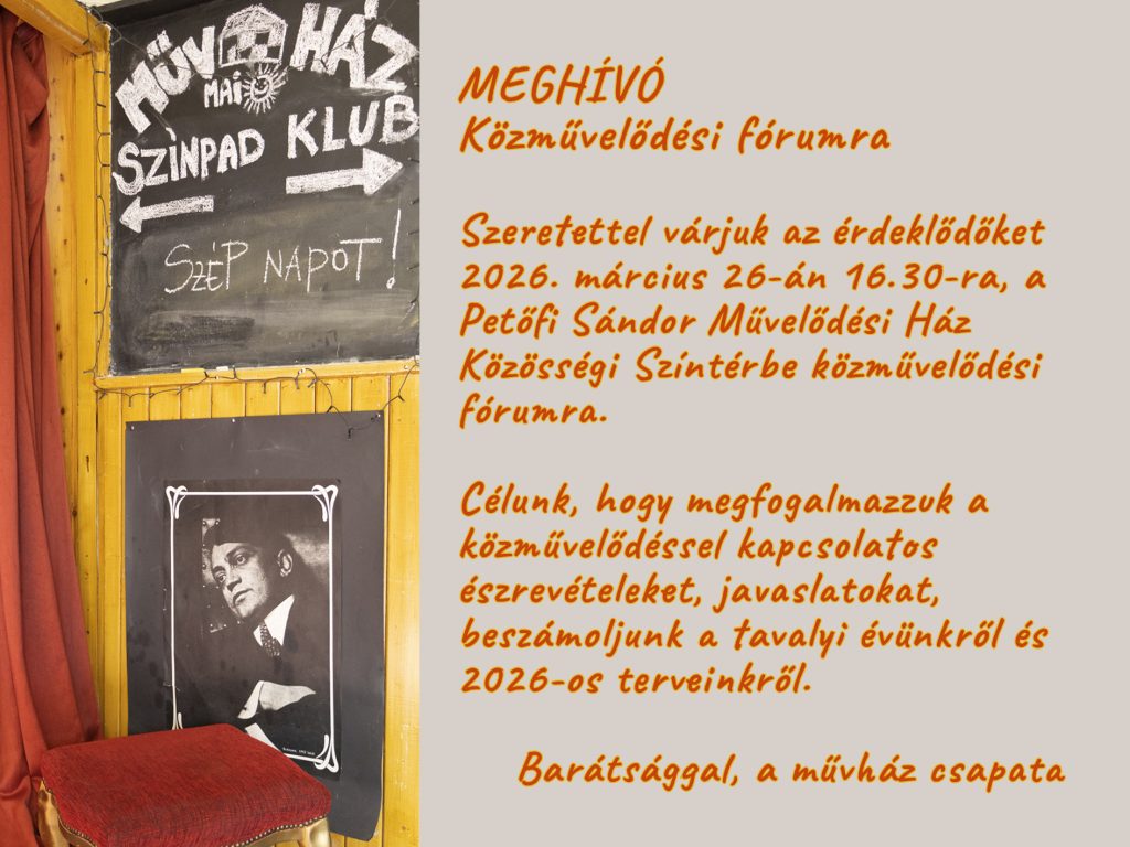 Meghívó közművelődési fórumra