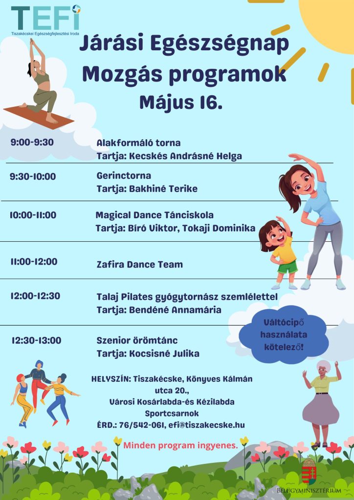 Járási Egészségnap Mozgásprogramok