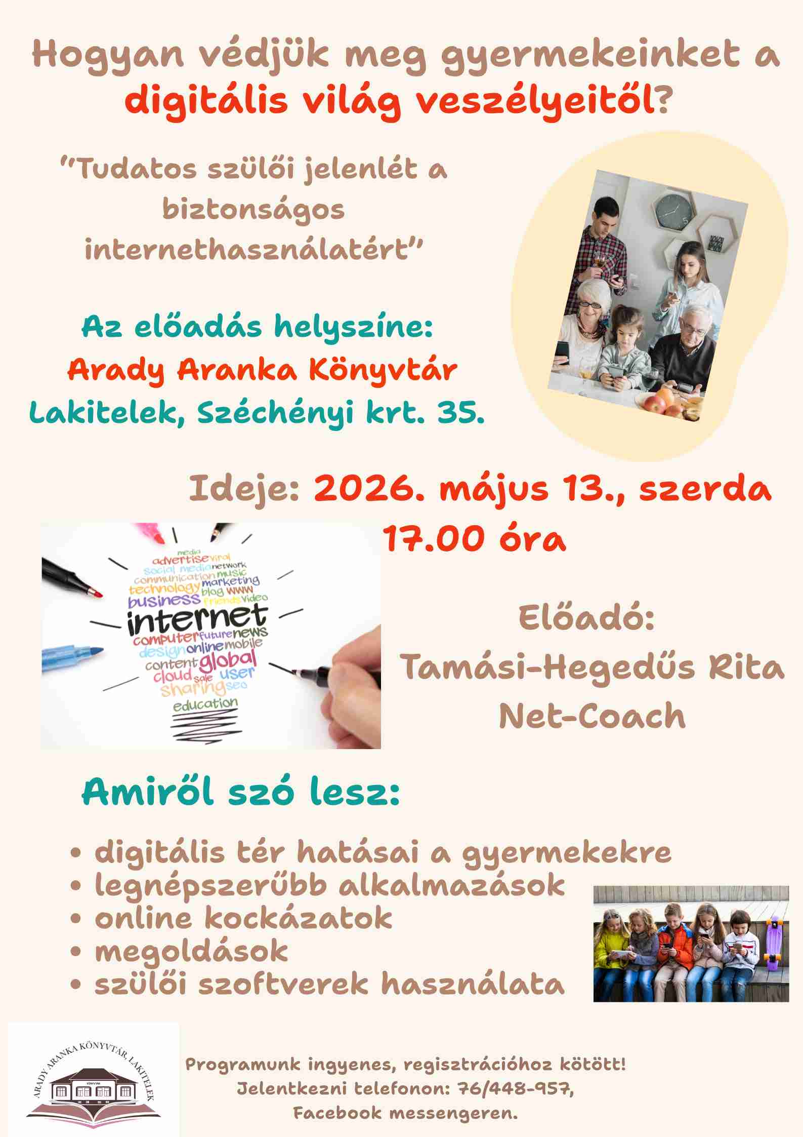Hogyan védjük meg a gyermekeinker a digitális világ veszélyeitől? – Tamási-Hegedűs Rita előadása