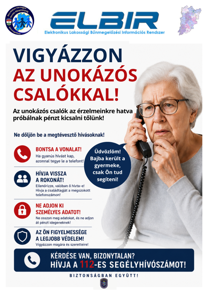 ELBIR rendsze hírei – Vigyázzon az unokázós csalókkal!